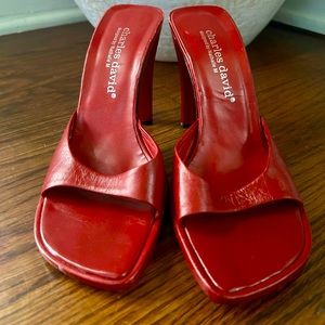 💔 SOLD 💔 Vintage 1990s Charles David designed by Nathalie M heeled slides
